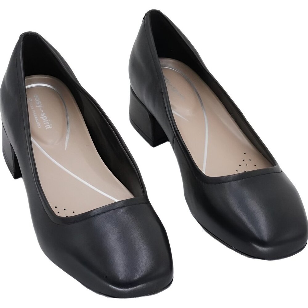 Easy Spirit Black Low Block Heel Pumps